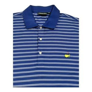 Masters Collection Men's‎ XXL Blue Stripe Polo Augusta National 60s Two-Ply